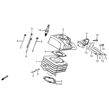 CYLINDER + CYLINDER HEAD