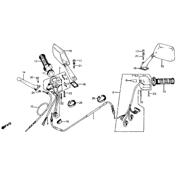 CONTROL LEVERS + SWITCHES + CABLES