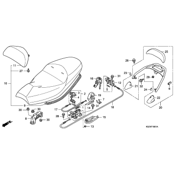 SEAT + REAR SPOILER (NSS250S/NSS250AS)