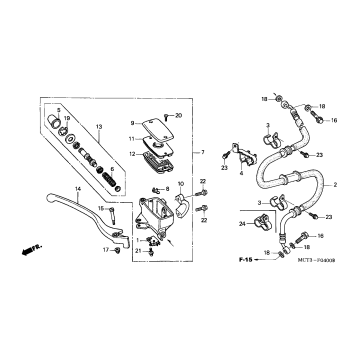 FRONT BRAKE MASTER       CYLINDER                 (FSC600'02/D'03-'05)