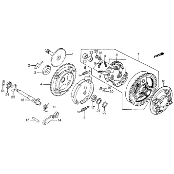 OIL PUMP DRIVESHAFT + CLUTCH + PARKING SHAFT