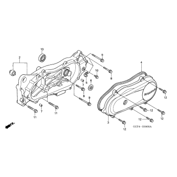 SWINGARM + LEFT CRANKCASE COVER