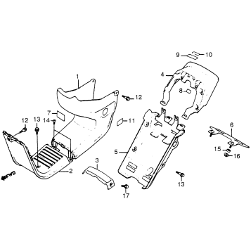 CENTER COVER + REAR COVER