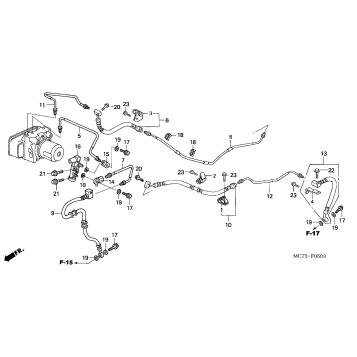 REAR BRAKE PIPE          (FSC600A'03-'05)
