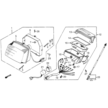 HEADLIGHT + SPEEDOMETER