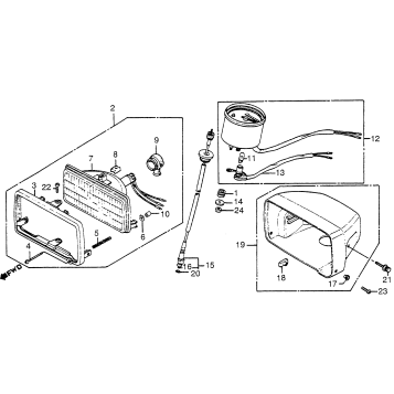 HEADLIGHT + SPEEDOMETER