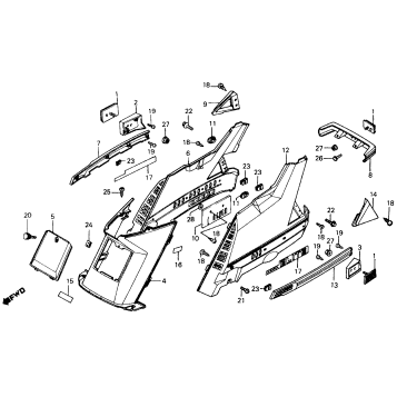 CENTER COVER + REAR COVER