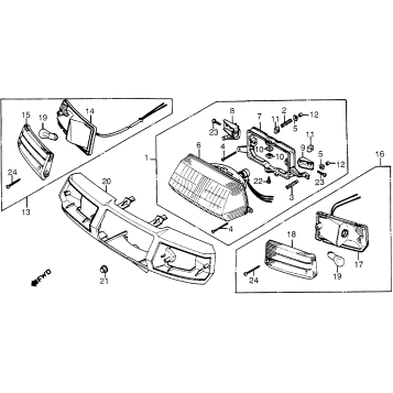 HEADLIGHT + HANDLEBAR COVER + FRONT TURN SIGNAL