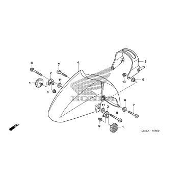 FRONT FENDER             (FSC600A'06-'09,         FSC600D'07-'09)