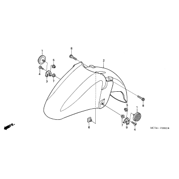 FRONT FENDER             (FSC600'02/D'03-'05)