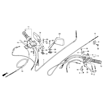 HANDLE SWITCH + CABLES + MIRRORS