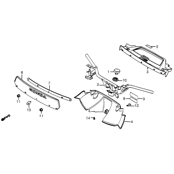 HANDLEBAR + HANDLEBAR COVER + WINDSCREEN