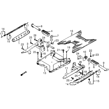 FLOOR PANEL + FLOOR BOARD + PILLION FOOTPEG