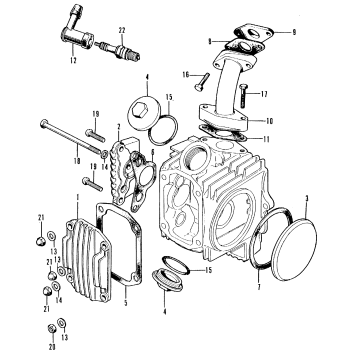 CYLINDER HEAD COVER + INLETPIPE