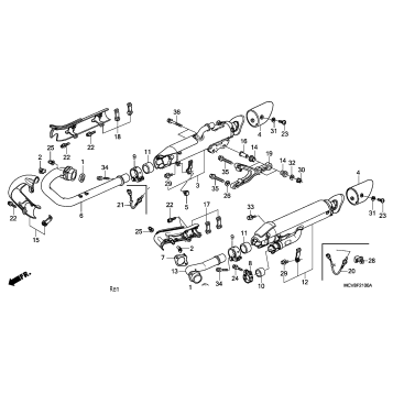 EXHAUST MUFFLER (VTX1800R/S/T)