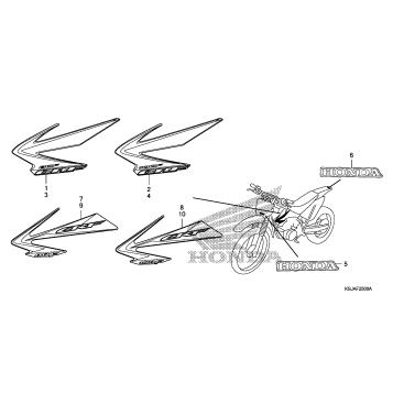 MARK + STRIPE (CRF80F'08-'09/CRF100F'08-'09)