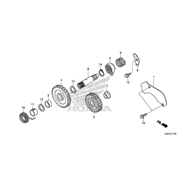 KICK STARTER SPINDLE