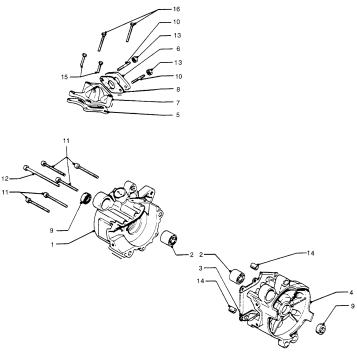 CRANKCASE + INLET PIPE