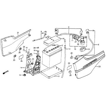 SIDE COVER + BATTERY