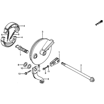 REAR BRAKE PANEL 82-83