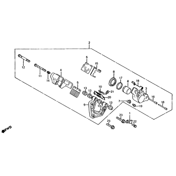 CB650/C FRONT BRAKE CALIPER 80-81