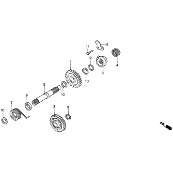 KICK STARTER SPINDLE