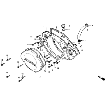 RIGHT CRANKCASE COVER 87-89