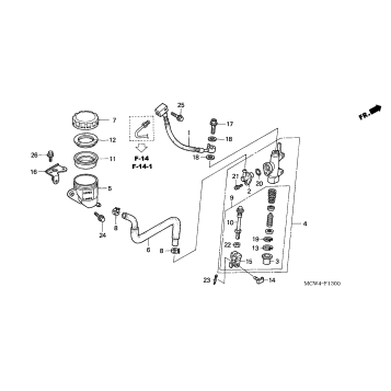 REAR BRAKE MASTER        CYLINDER