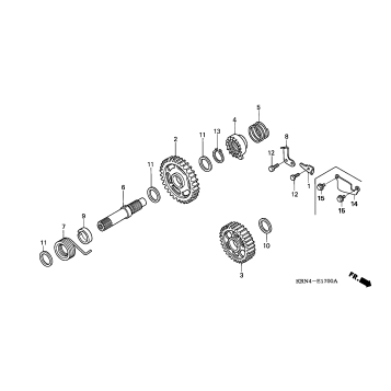 KICK STARTER SPINDLE