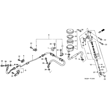 REAR BRAKE MASTER        CYLINDER