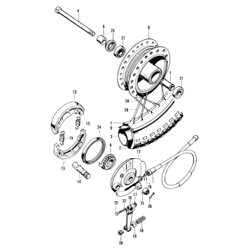 FRONT WHEEL + FRONT BRAKE