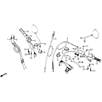 HANDLE LEVER + CABLE