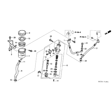 REAR BRAKE MASTER CYLINDER (ST1300A)