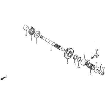 KICK STARTER SPINDLE