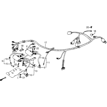 WIRE HARNESS + IGNITION COIL + RECTIFIER