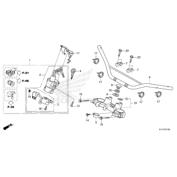 HANDLEBAR@TOP BRIDGE     (CRF300L/LA/LDA)