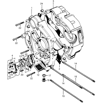 CRANKCASE + OIL PUMP