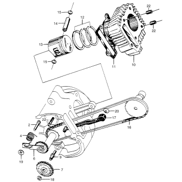 CYLINDER + CAM CHAIN TENSIONER