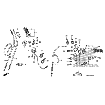 HANDLE LEVER + SWITCH + CABLE