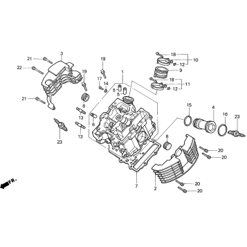 VT1100C2FRONT CYLINDER HEAD