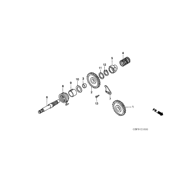 KICK STARTER SPINDLE