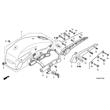 REAR FENDER + GRAB RAIL