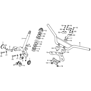 HANDLEBAR + TOP BRIDGE + STEM