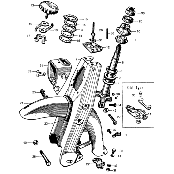 FRONT FORK + FRONT FENDER