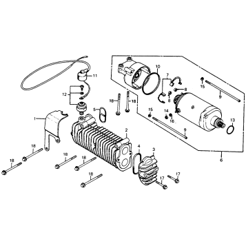 STARTING MOTOR + OIL COOLER