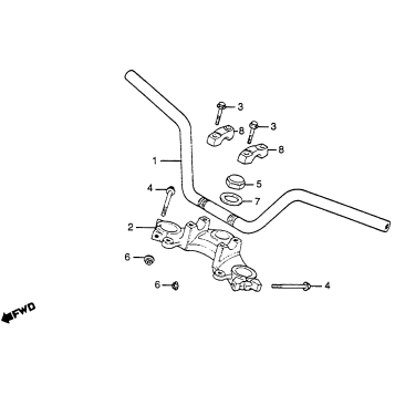 HANDLEBAR + TOP BRIDGE 84