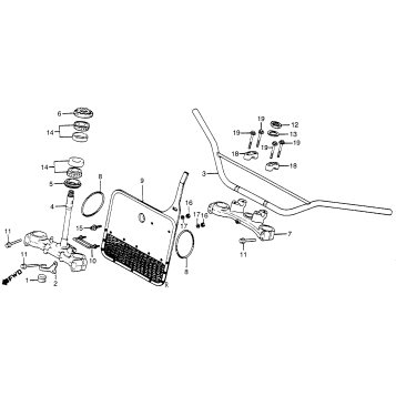 HANDLEBAR + TOP BRIDGE 82