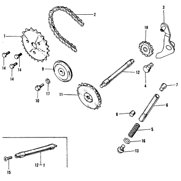 CAM CHAIN + CAM CHAIN TENSIONER