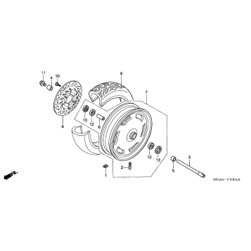 FRONT WHEEL (VTX1300R)