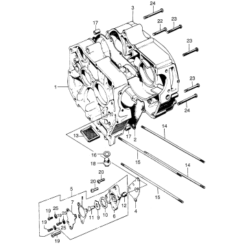 CRANKCASE + OIL PUMP